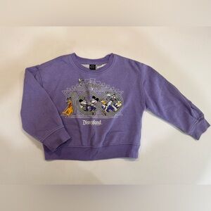 Disney Anniversary Purple Glitter Sweatshirt with Characters
